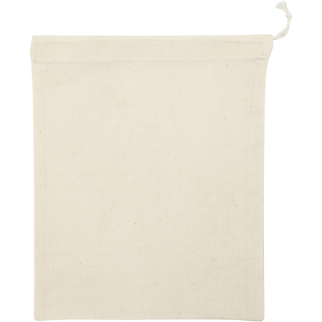 Tygväska med dragsko 21x25 cm Naturfärgad 5-pack