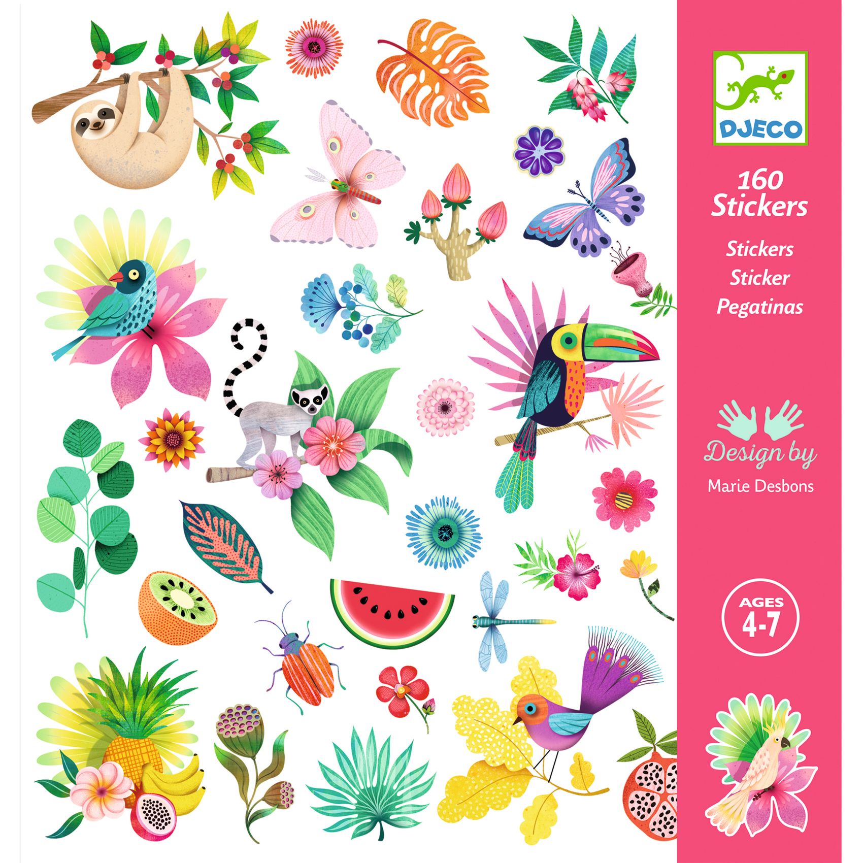Klistermärken Paradis 160-pack Djeco