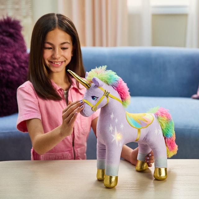 Produktbild 5 för Unicorn Academy Wildstar Enhörning Gosedjur med Ljus 38 cm