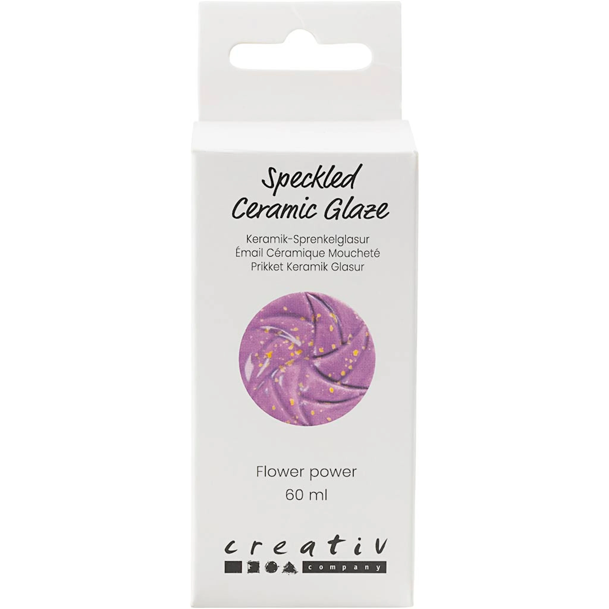 Produktbilde for Prikkete Keramikkglasur, 999-1060 °C, dekkende, Flower Power, 60 ml/ 1 boks