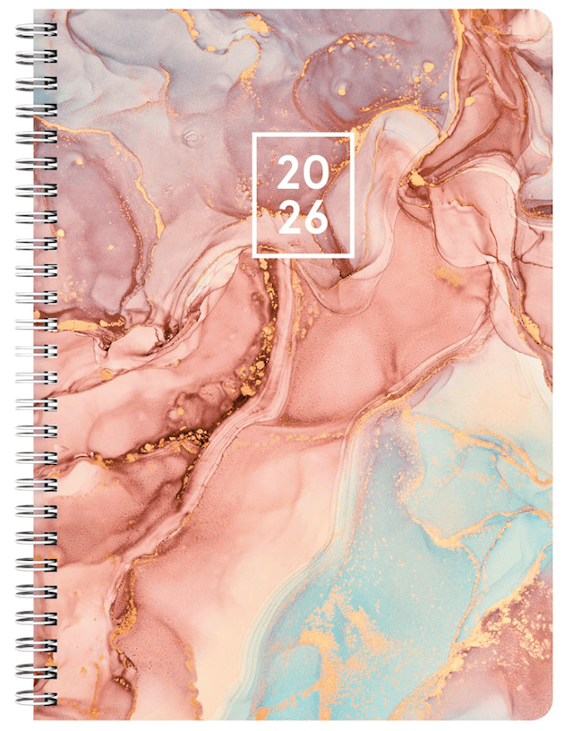 Produktbild 1 för Kalender 2026 A5 Pastel Marble Almanacksförlaget