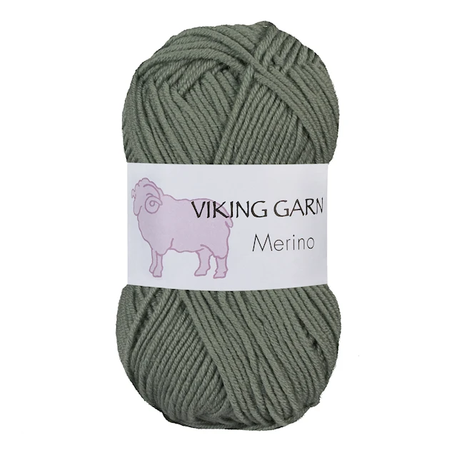 Viking Merino Garn 50 g Grågrön 839 Viking Garn