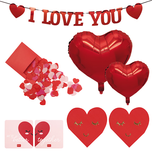 Produktbilde 1 for Dekorasjonssett Love is in the air 9 forskjellige deler Legami