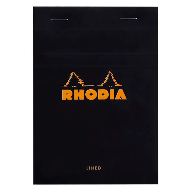 Nidottu Lehtiö Musta N°13 Viivoitettu A6 Rhodia