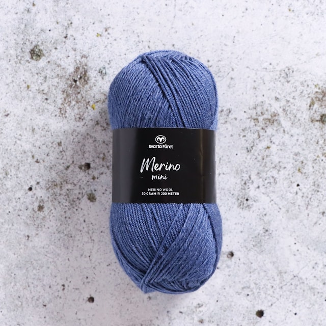 Produktbild 1 för Merino Mini 50g Vintage Denim (04) Svarta Fåret