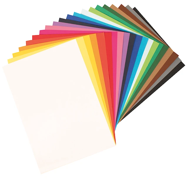 Färgat papper A4 180 g 100 ark 20 färger Playbox
