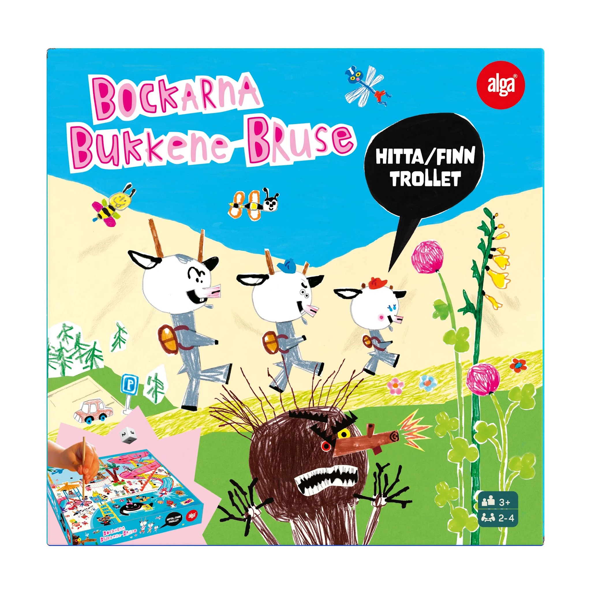 Produktbild för Hitta trollet (Bockarna Bruse) (SE/NO/FI) Alga