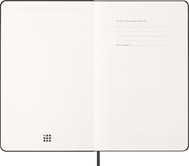 Tuotekuva 5 - Kalenteri 2026 Classic Hard 12M Weekly Vertical Large Musta Moleskine