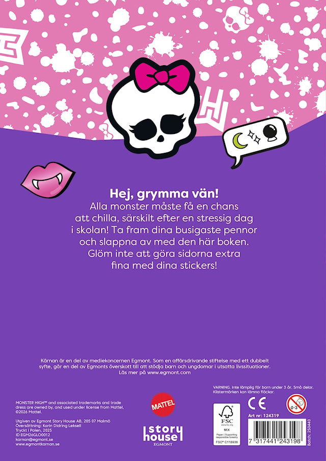 Produktbild 3 för Målarbok Monster High