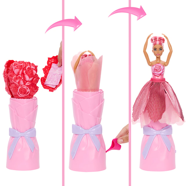 Produktbild 5 för Flower Surprise Docka Röd Barbie