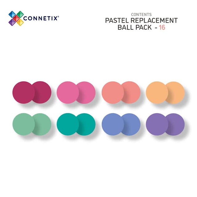 Produktbild 2 för Connetix Pastel Ball 16 Delar