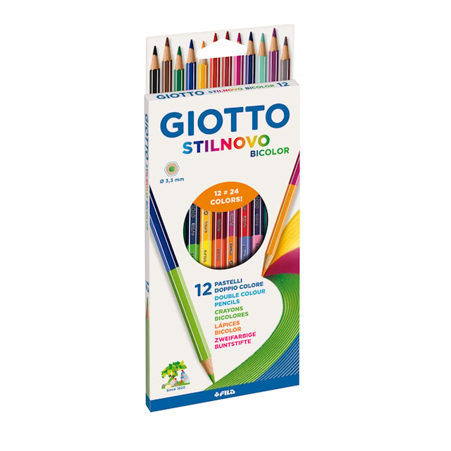 Produktbilde 2 for Fargeblyanter Bicolor 12 stk. Stilnovo Giotto