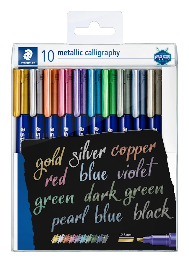 Kalligrafiakynä Metallic 10 kpl Staedtler