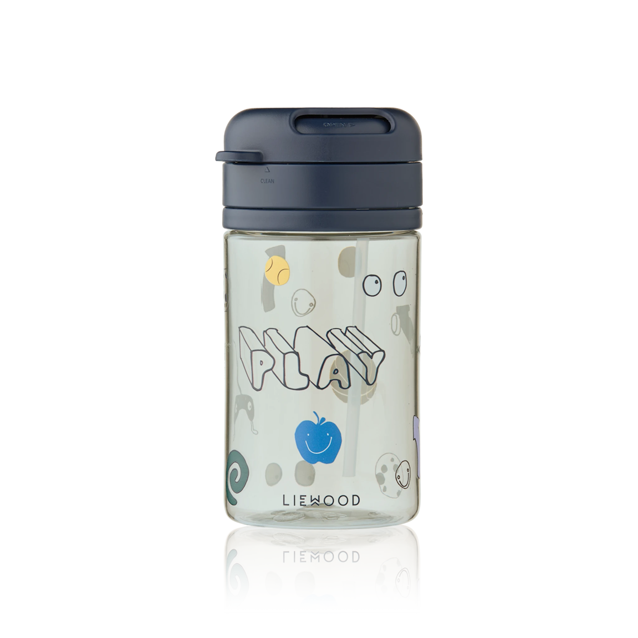 Produktbild för Pavia Tritan Mugg med Sugrör 500 ml Play/Dusty Peppermint Liewood