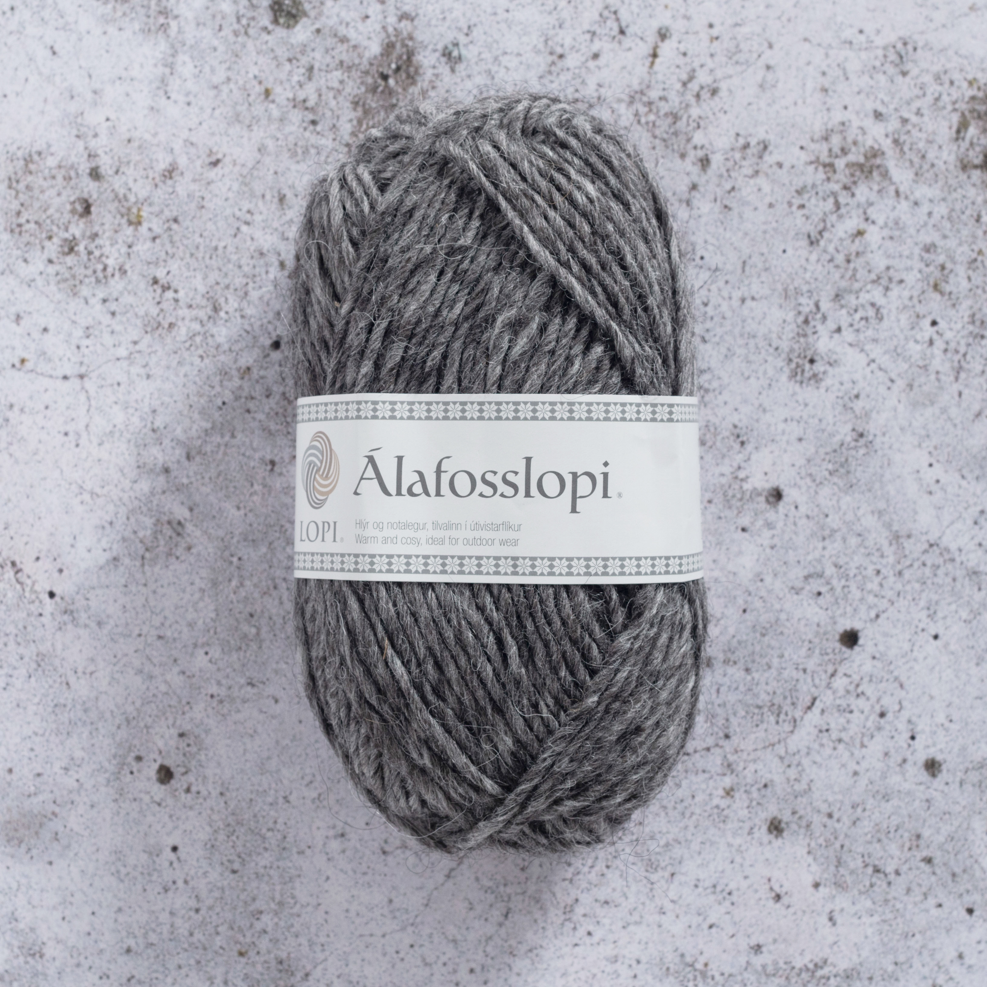 Álafosslopi Garn Ull 100 g Mellan grå Istex (0057)