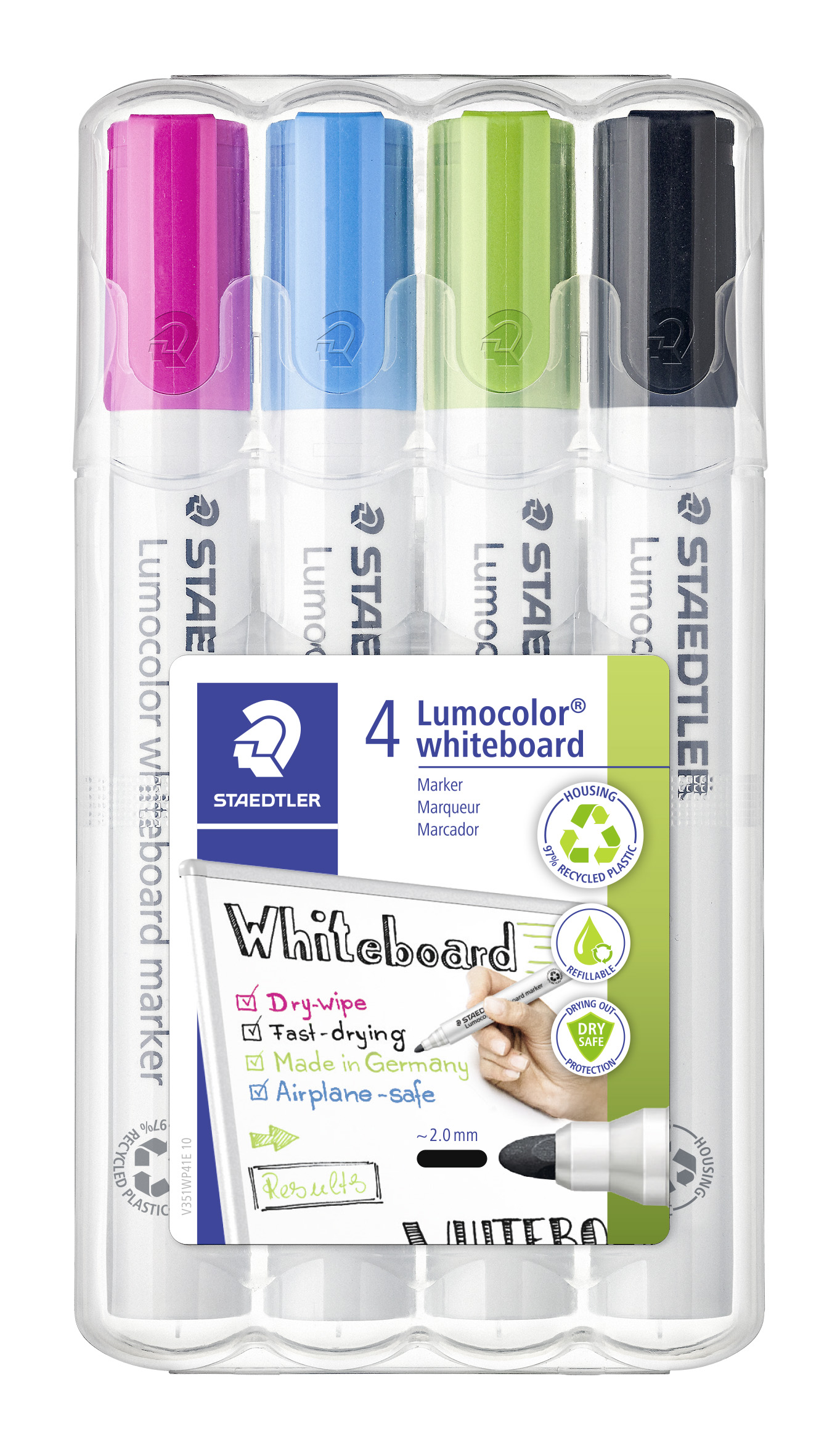 Lumocolor whiteboardpennor 4-pack Staedtler