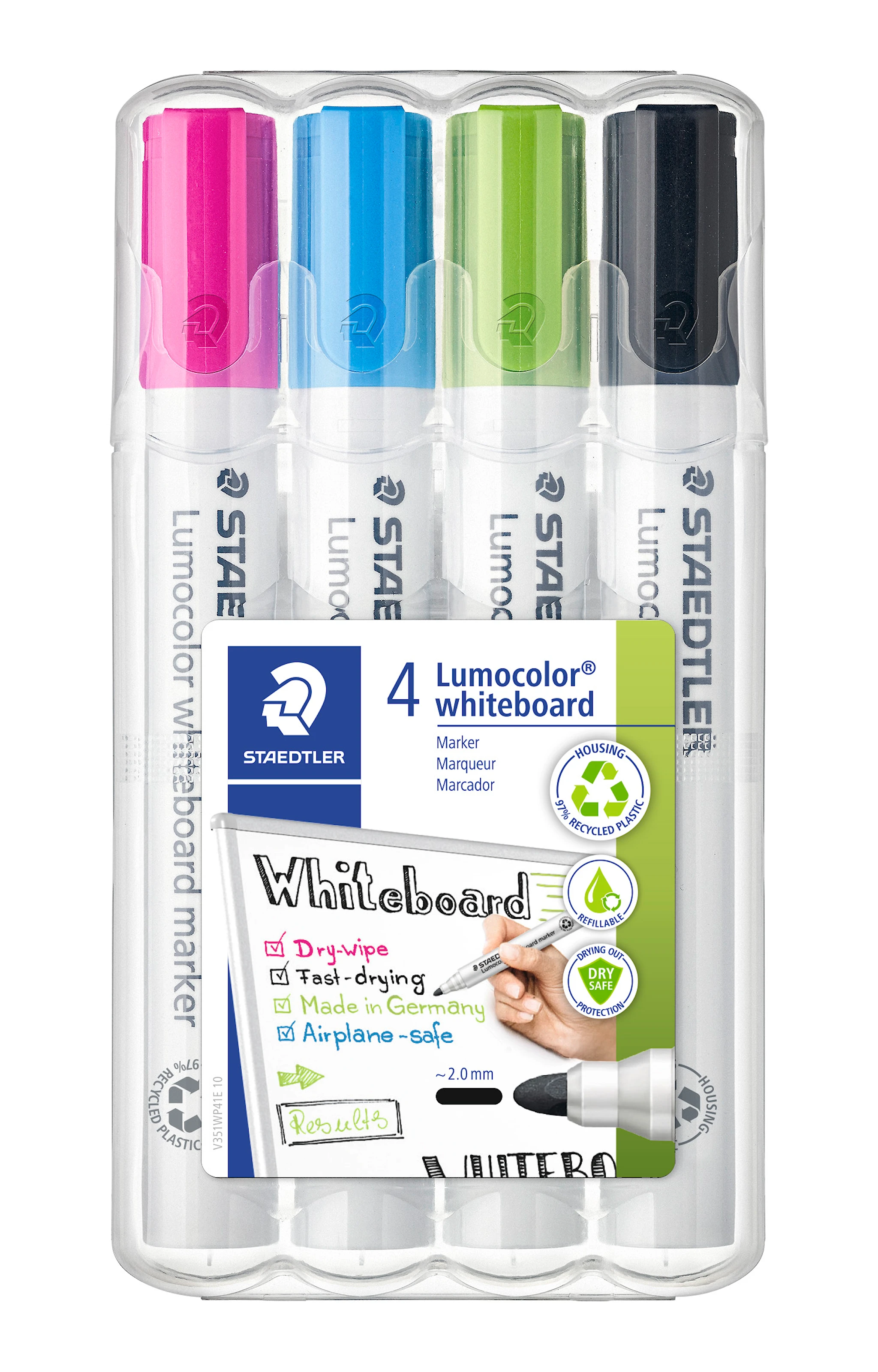 Produktbild för Lumocolor whiteboardpennor 4-pack Staedtler