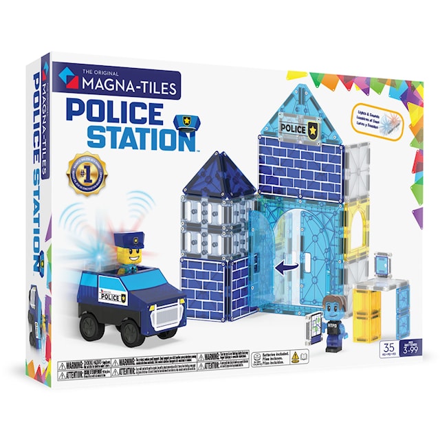 Tuotekuva 1 - Magna-Tiles Polisstation Magnetlek 35 Bitar