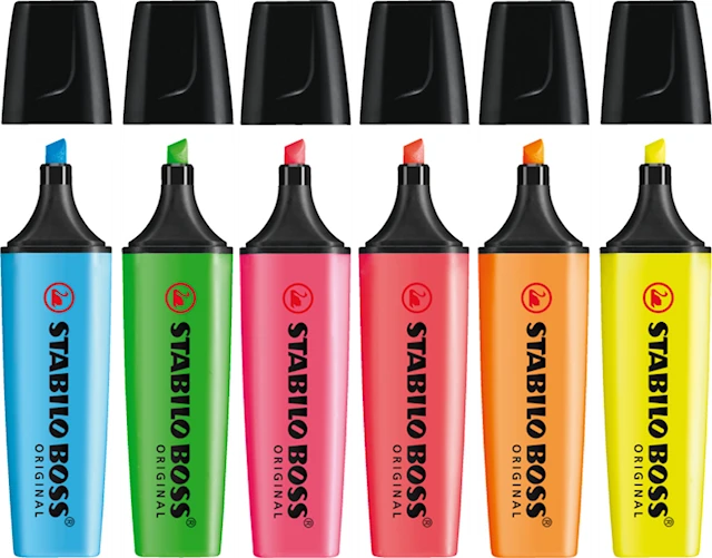 Överstrykningspenna Orginal 6-Pack STABILO BOSS