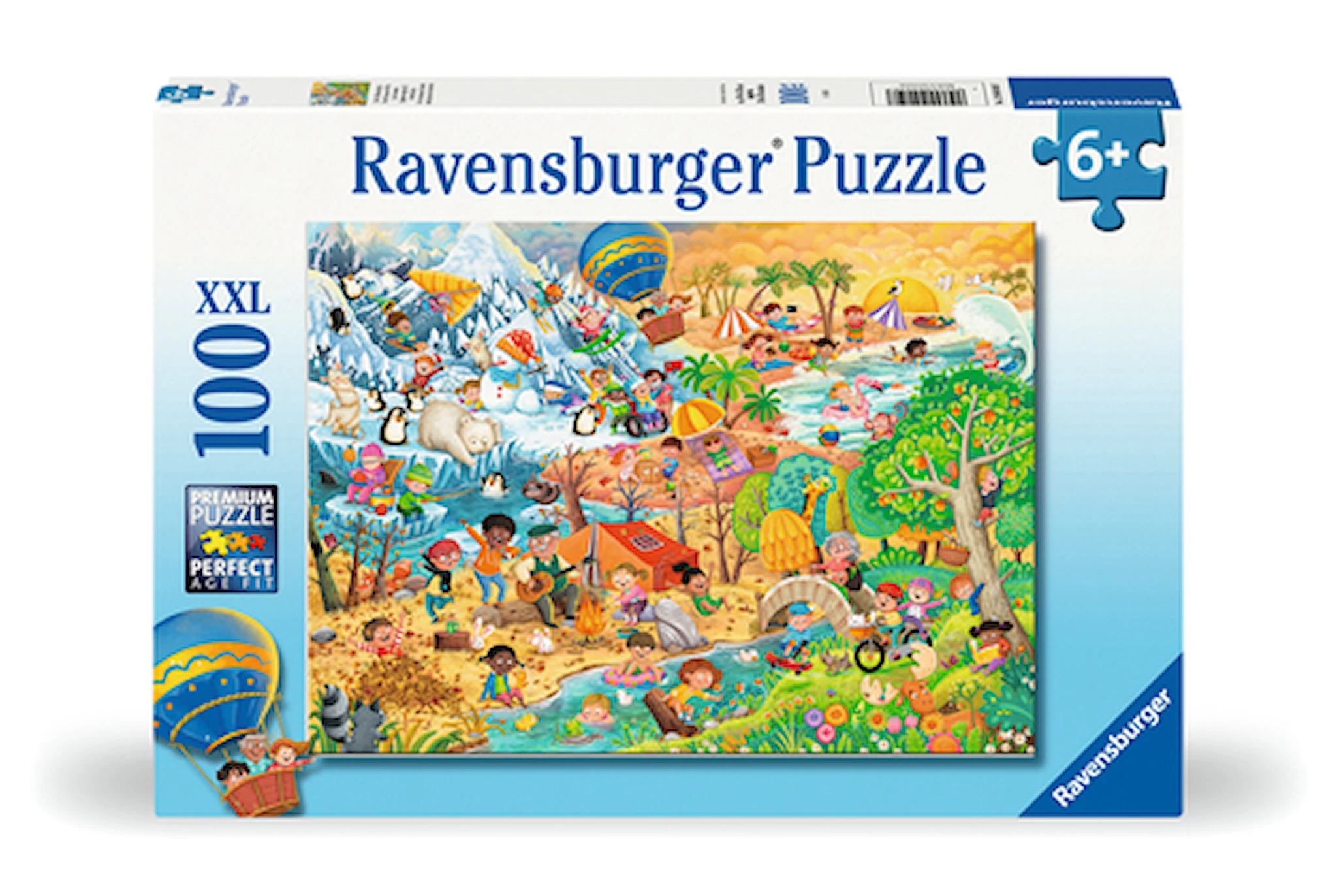 Produktbild för Four Seasons Of Fun Pussel 100 Bitar XXL Ravensburger