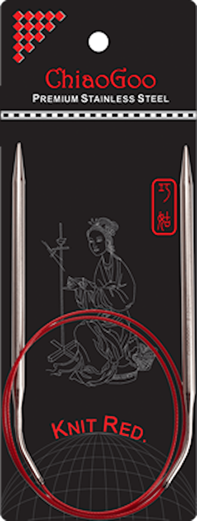 SS Red Circular Rundsticka 80 cm/4 mm Chiaogoo