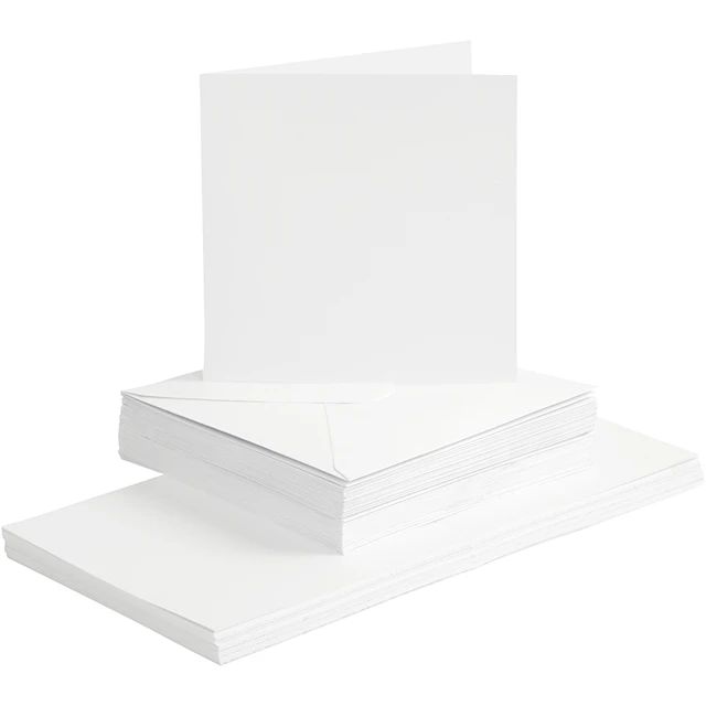 Kort och Kuvert Vit 15x15 cm 50-pack
