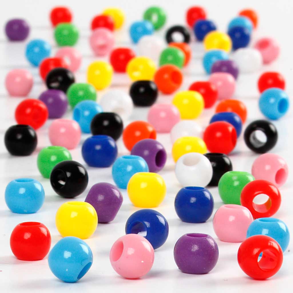 Kongopärlor dia 6 mm Olika Färger 125 ml