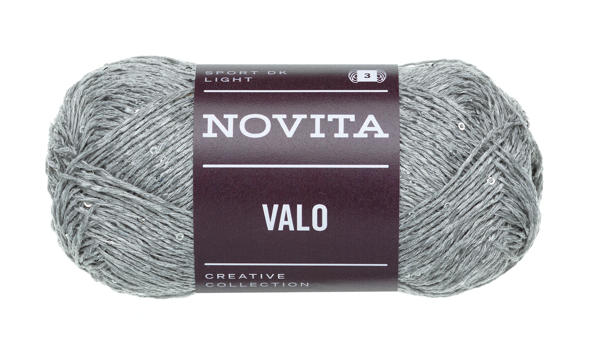 Tuotekuva ille Valo Paljettilanka 50g Sumu 075 Novita