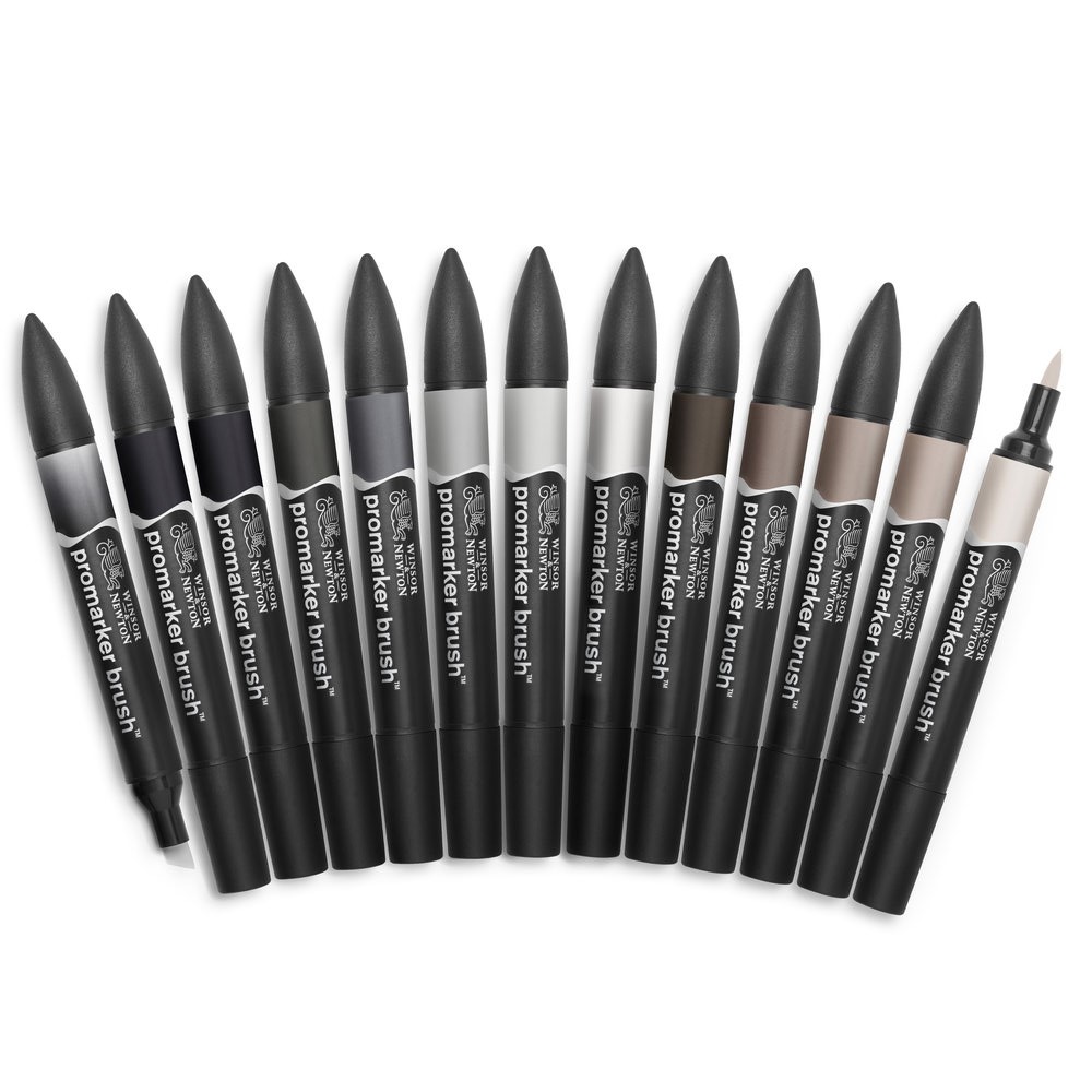 Brushmarker Grey Tones 12-pack Winsor & Newton