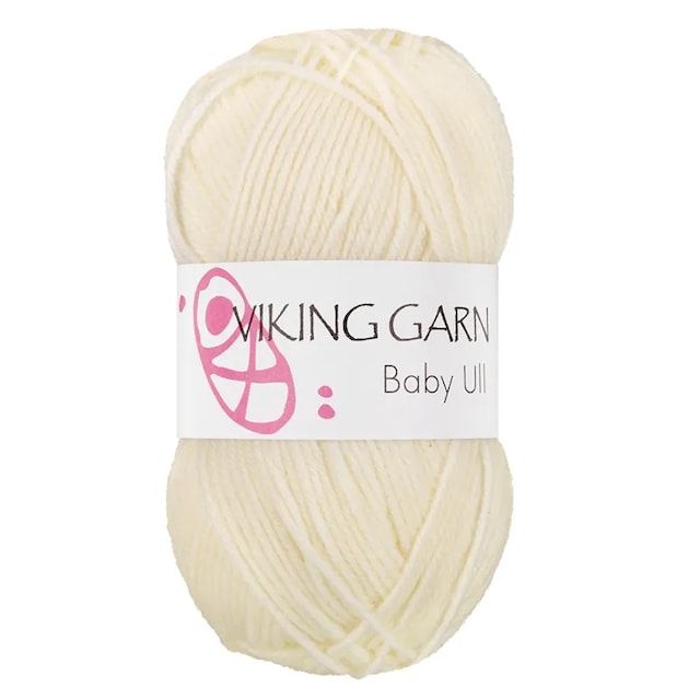 Baby Ull 50 g luonnonvalkoinen Viking Garn