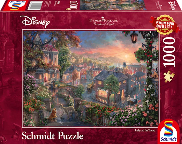 Disney Lady and the Tramp Thomas Kinkade Palapeli 1000 palaa Schmidt