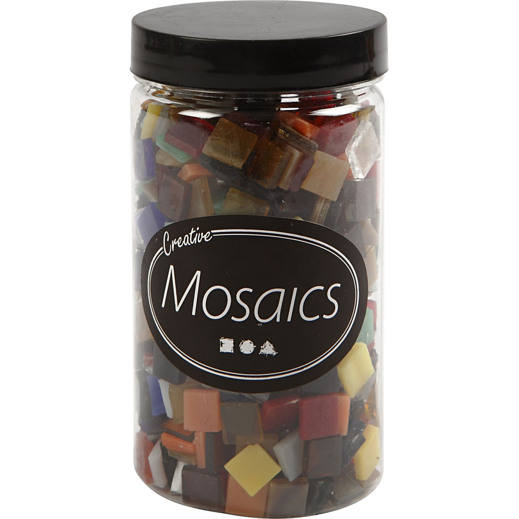 Glasmosaik 10x10 mm Olika Färger 454 g