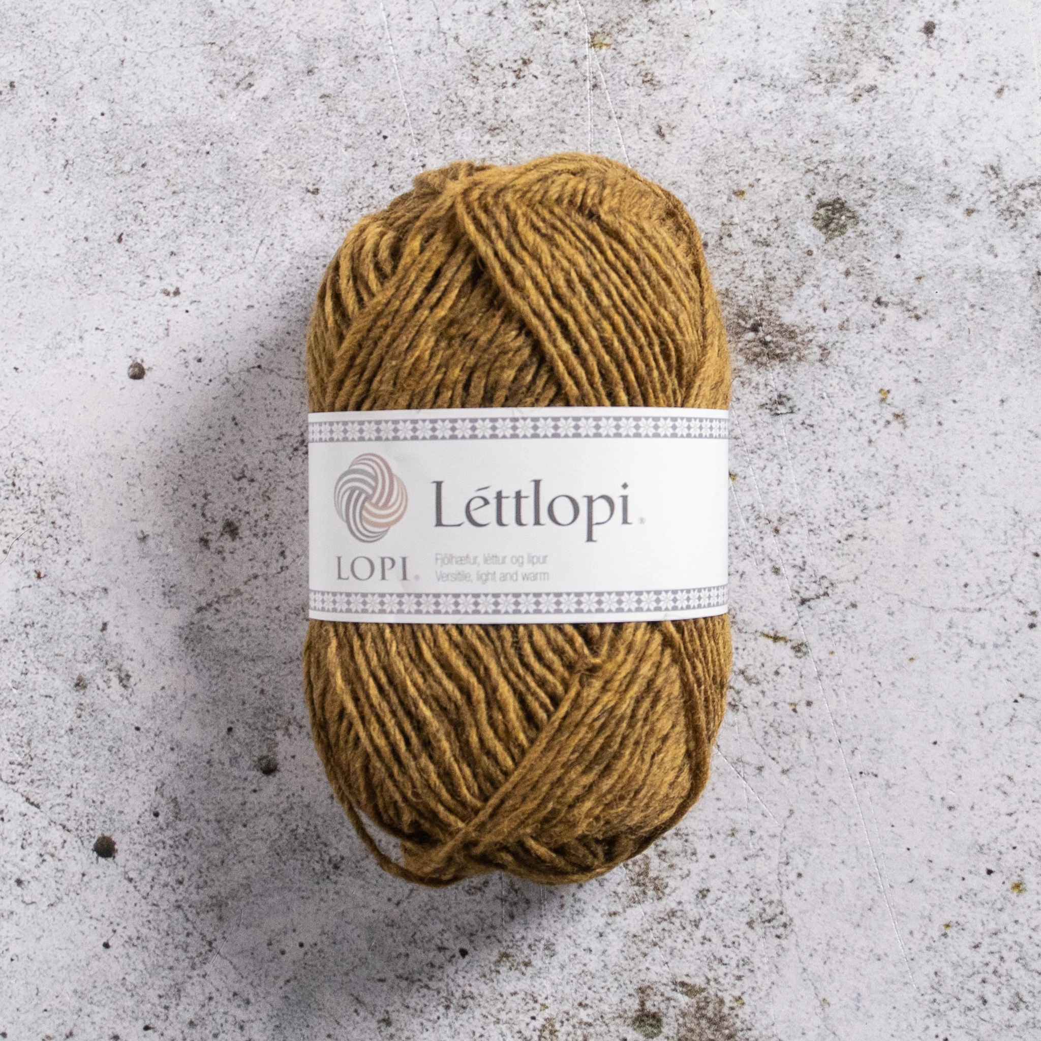 Produktbild för Léttlopi Garn Ull 50 g Gul Mel. (9426) Istex