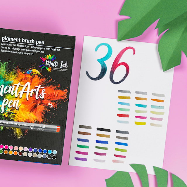 Produktbild 2 för Brush Pen Pigment 36-pack Staedtler