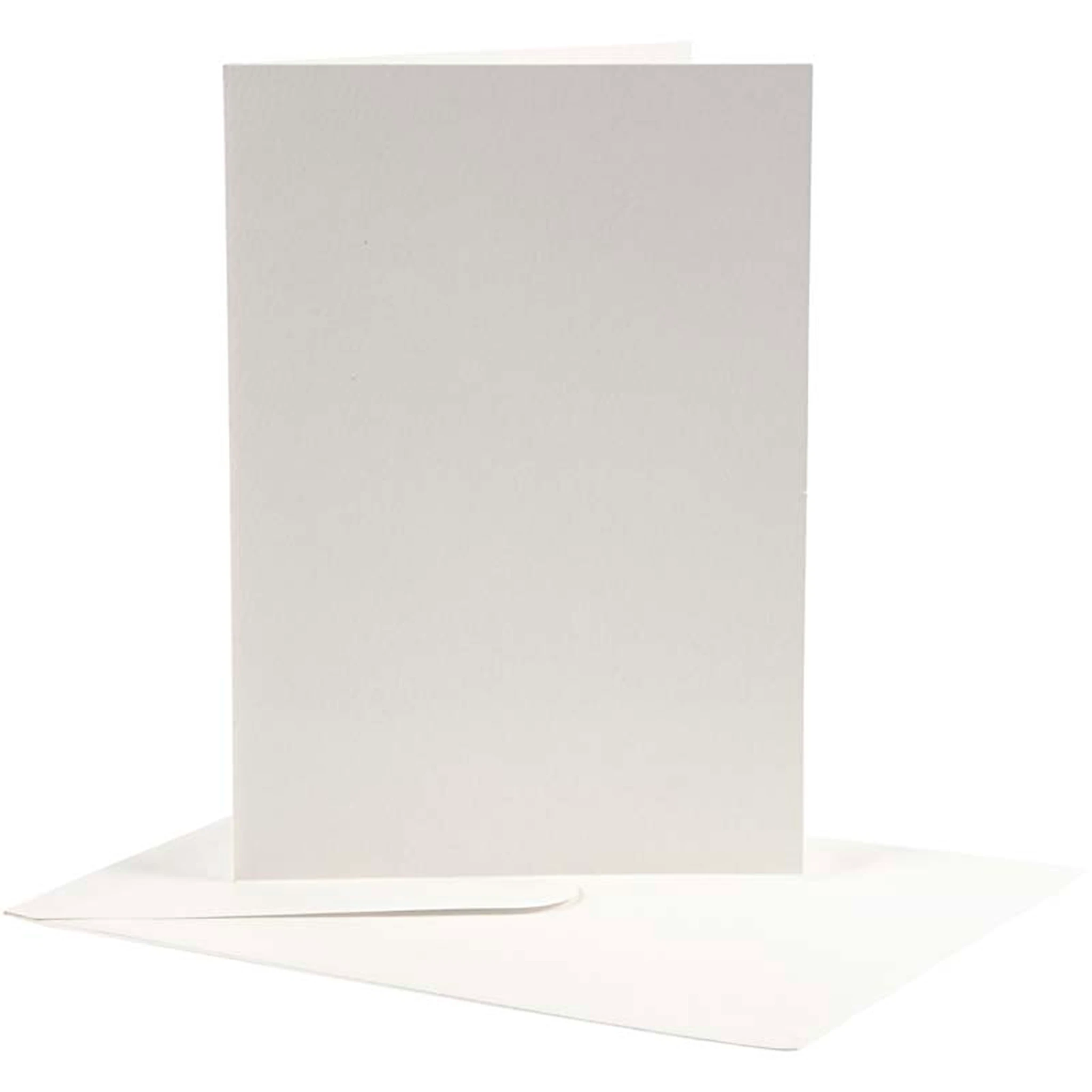 Tuotekuva ille Korttipohjat kirjekuorineen, kortin koko 12,5x17,5 cm, kirjekuoren koko 14x19 cm, luonnonvalkonen, 10 set/ 1 pkt