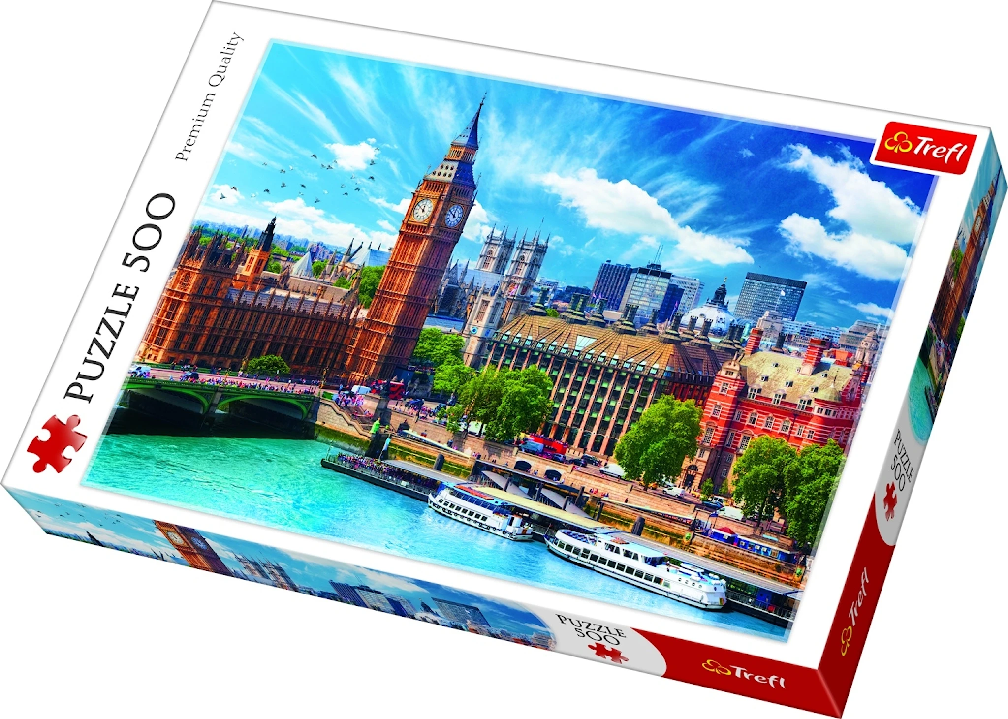 Produktbild för Pussel Sunny day in London 500 bitar, Trefl