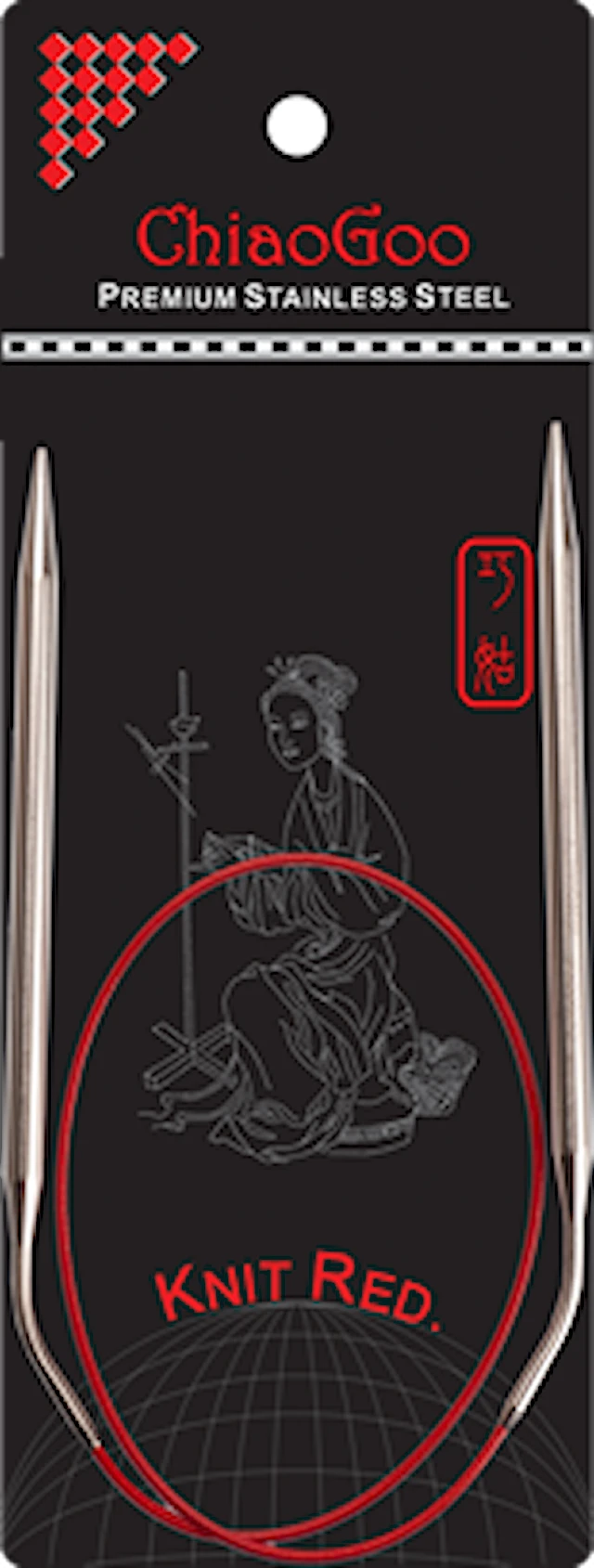 SS Red Circular Rundsticka 60 cm/2,5 mm Chiaogoo