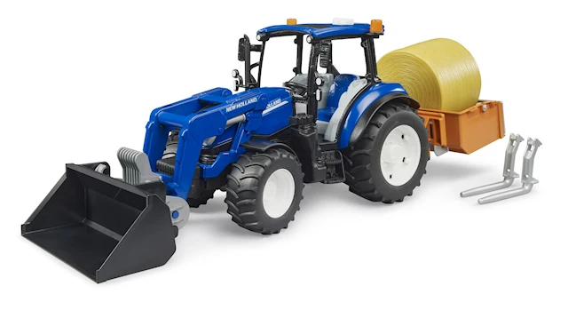 New Holland T5 traktori heinärullalla Bruder