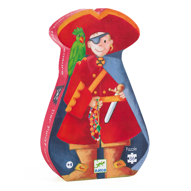 Produktbilde 1 for Puslespill i Piratboks 36 Biter Motiv med Pirater og Piratskip Djeco