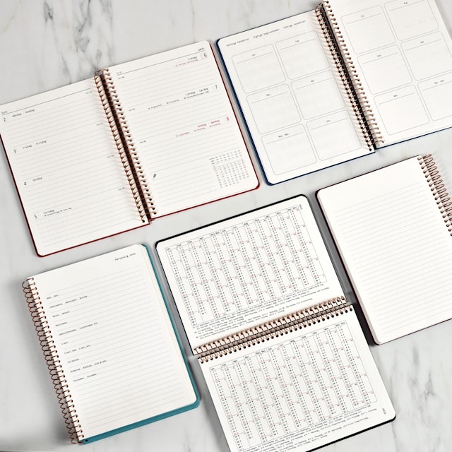 Produktbild 3 för Kalender A5 2026 Vecka Per Uppslag Aloe Vera KOZO