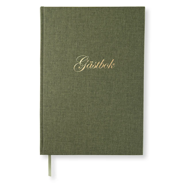 Vieraskirja 170 x 240 Khaki Green Paperstyle