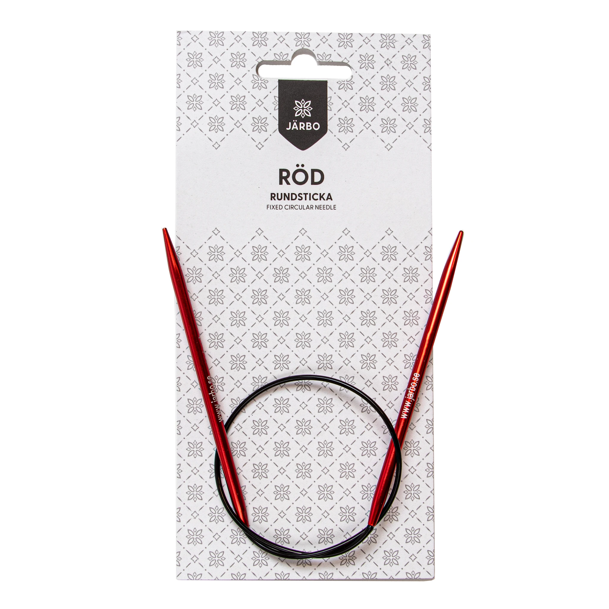 Produktbild för Rundstickor 60 cm/5,0 mm Röd 1 st Järbo