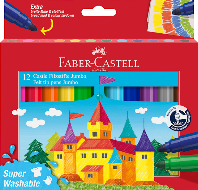 Tuotekuva 1 - Tussi Jumbo 12 kpl Faber-Castell