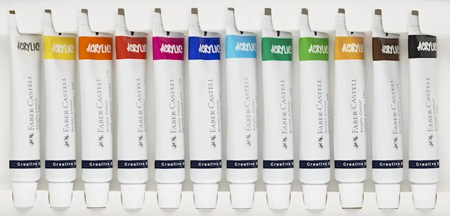 Akrylfärg i tub 20 ml 12-pack Faber Castell