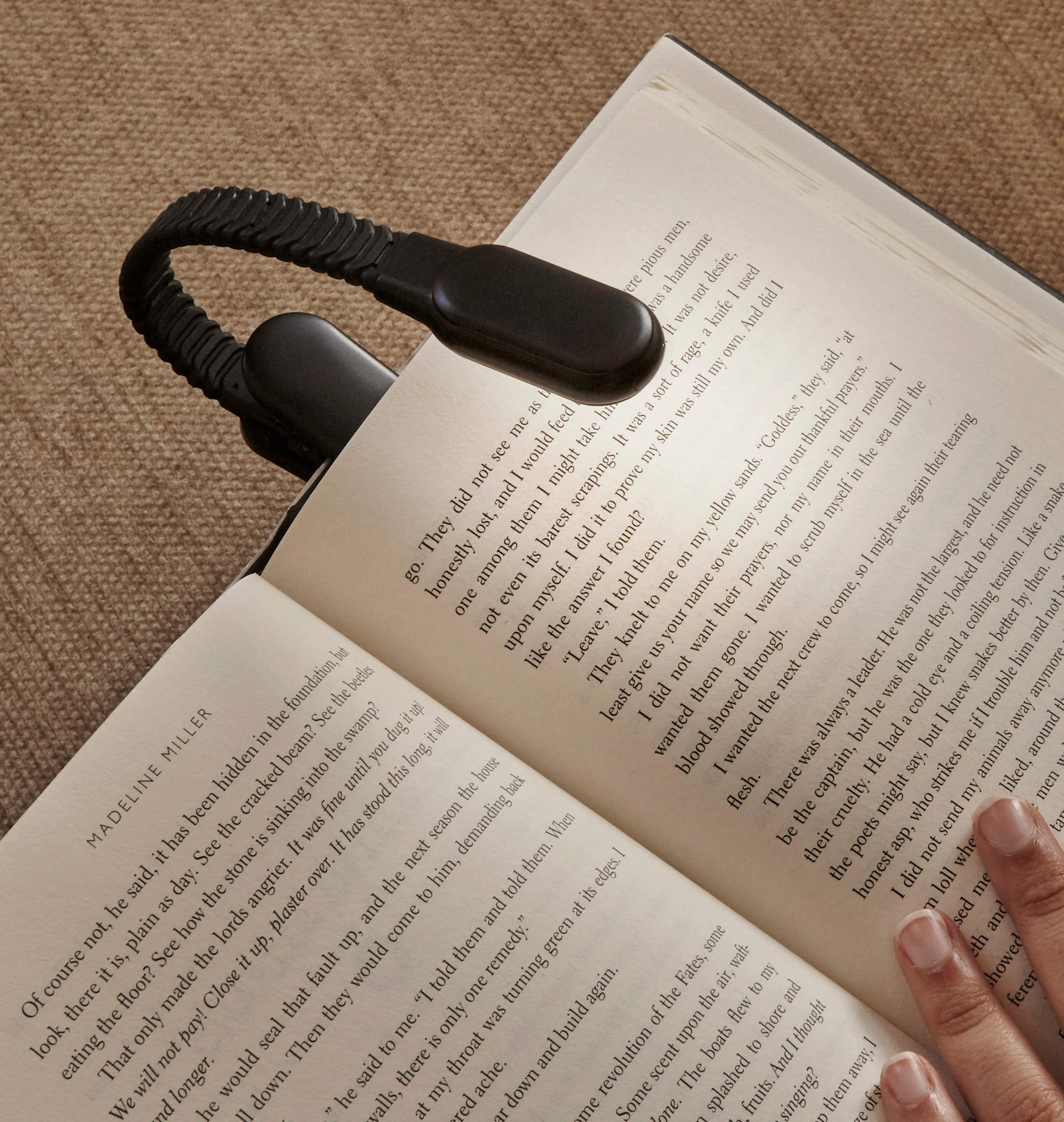 Produktbilde for Boklampe Oppladbar Klemfeste LED