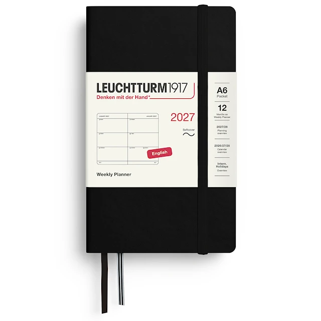 Weekly PLANNER 2027 A6 Soft Black Leuchtturm1917