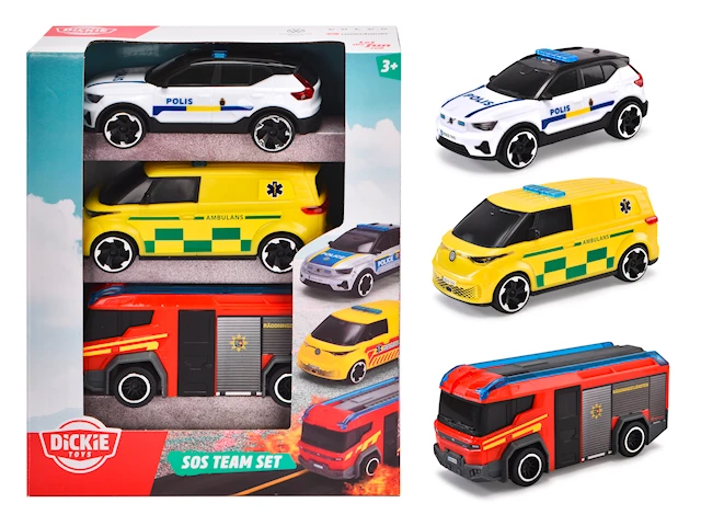 Dickie Toys 3-Pack Svenska Räddningsfordon