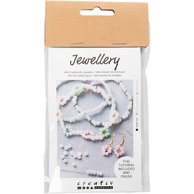 Produktbild 1 för Mini DIY Kit Smycken, Elastiskt armband, örhänge, 1 förp.