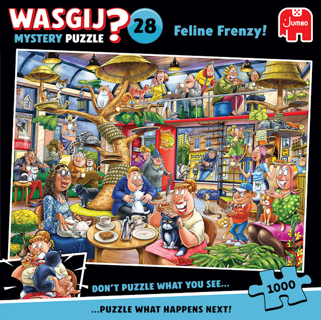 Produktbilde 1 for Wasgij Mystery 28 Puslespill Feline Frenzy! Puslespill 1000 brikker