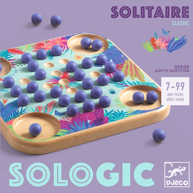 Produktbilde 2 for Spill Solitaire Sologic Klassisk Spillbrett og Kuler Djeco